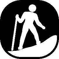 Cross slope icon.