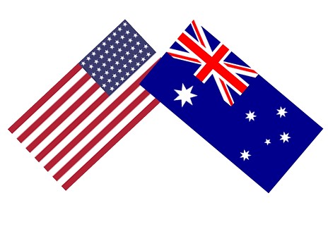 US and Australia flags us-australia